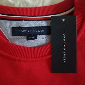 Tommy Hilfiger Shirts - Tommy Hilfiger Red Hilfiger Flag Sweatshirt Tommy Hilfiger Shirts - Tommy Hilfiger Red Hilfiger Flag Sweatshirt
